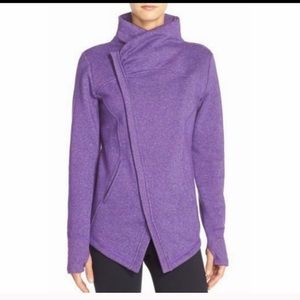 Purple Zella Asymmetrical Zip up sweatshirt, sz XS